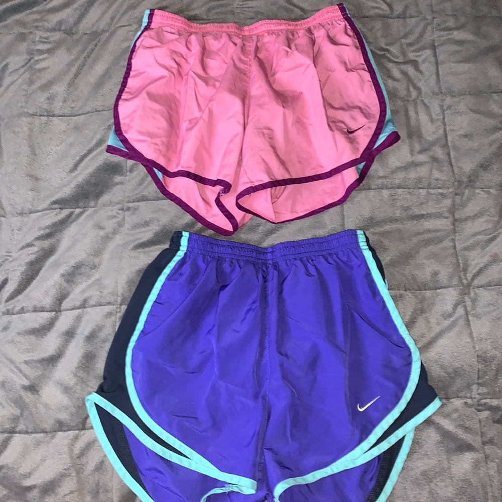 Pair of Nike dry fit shorts, both size small